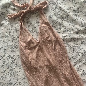 💖BNWT Halter Pink Glitter Gown/Prom Dress